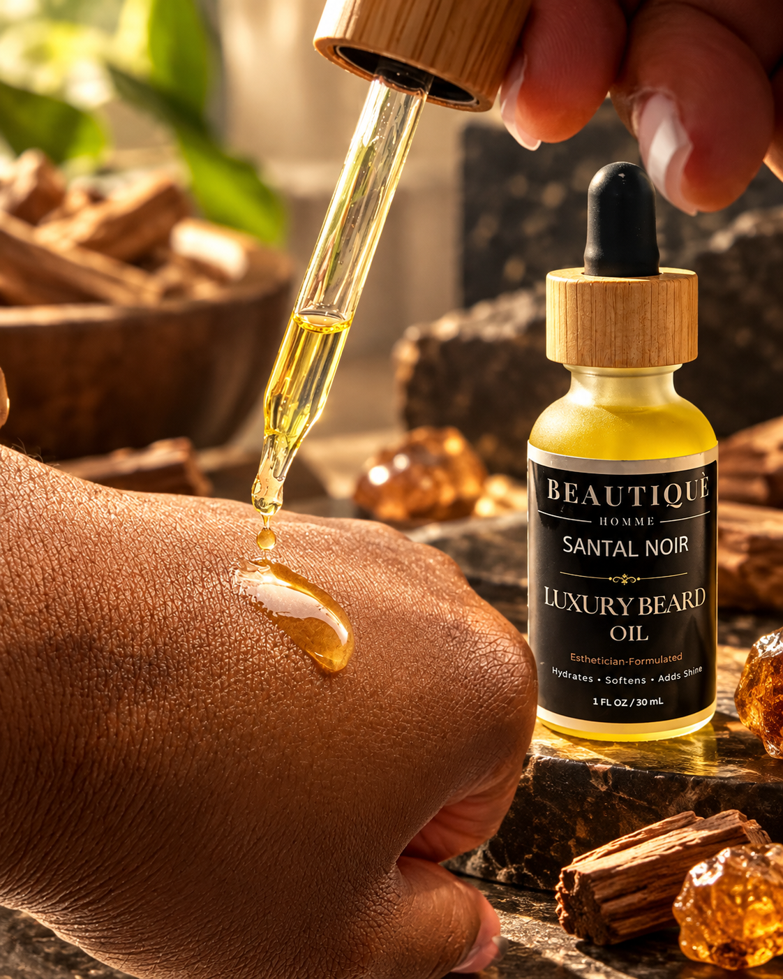 Santal Noir Luxury Beard Oil by Beautiquè Homme